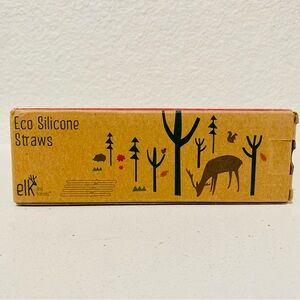 New Elk And Friends Eco Silicone Straws For Toddlers & Children